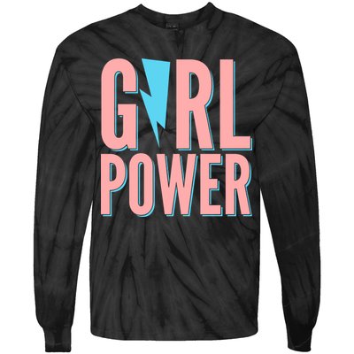 Girl Power Lightning Bolt Tie-Dye Long Sleeve Shirt
