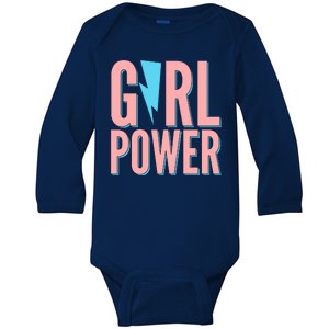 Girl Power Lightning Bolt Baby Long Sleeve Bodysuit