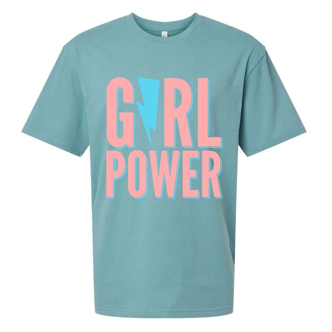 Girl Power Lightning Bolt Sueded Cloud Jersey T-Shirt