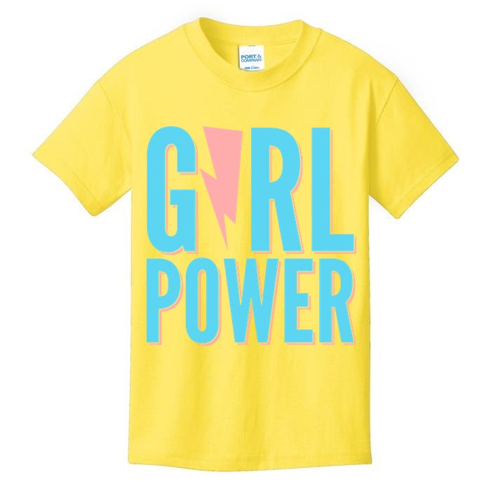 Girl Power Lightning Bolt Kids T-Shirt