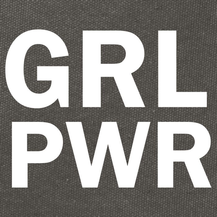 Girl Power Logo Cotton Canvas Backpack