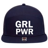 Girl Power Logo 7 Panel Mesh Trucker Snapback Hat