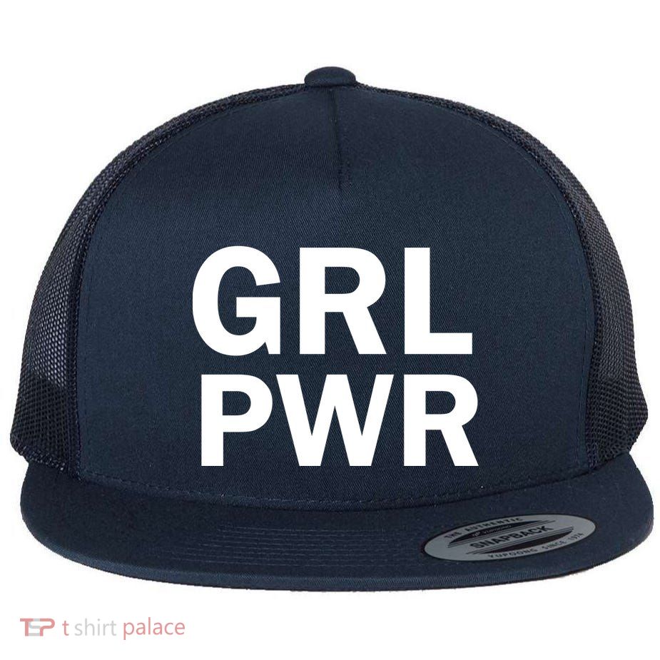 Girl Power Logo Flat Bill Trucker Hat