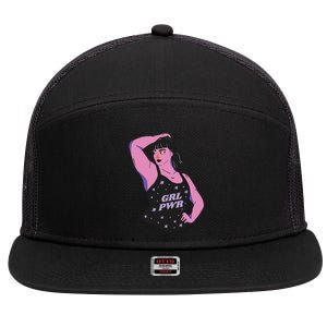 Girl Power Model 7 Panel Mesh Trucker Snapback Hat