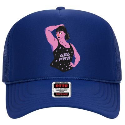 Girl Power Model High Crown Mesh Back Trucker Hat