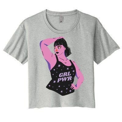 Girl Power Model Women's Crop Top Tee