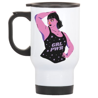 Girl Power Model Stainless Steel Travel Mug