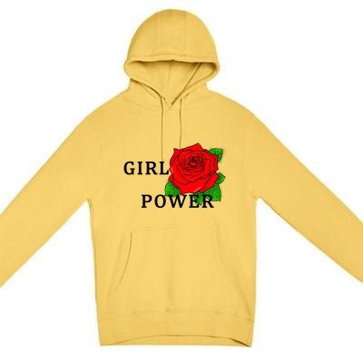 Girl Power Rose Premium Pullover Hoodie