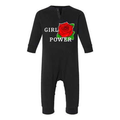 Girl Power Rose Infant Fleece One Piece