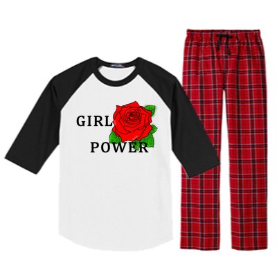 Girl Power Rose Raglan Sleeve Pajama Set