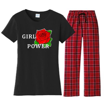 Girl Power Rose Women's Flannel Pajama Set