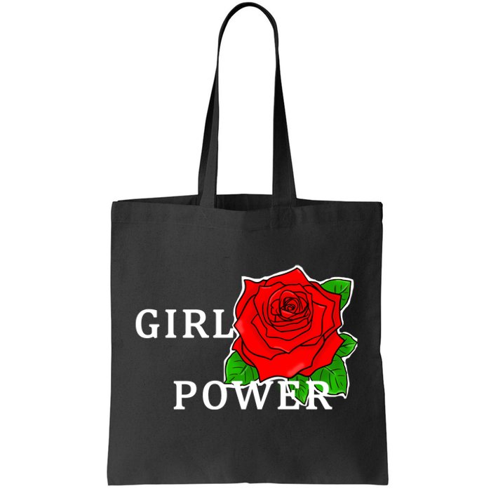 Girl Power Rose Tote Bag