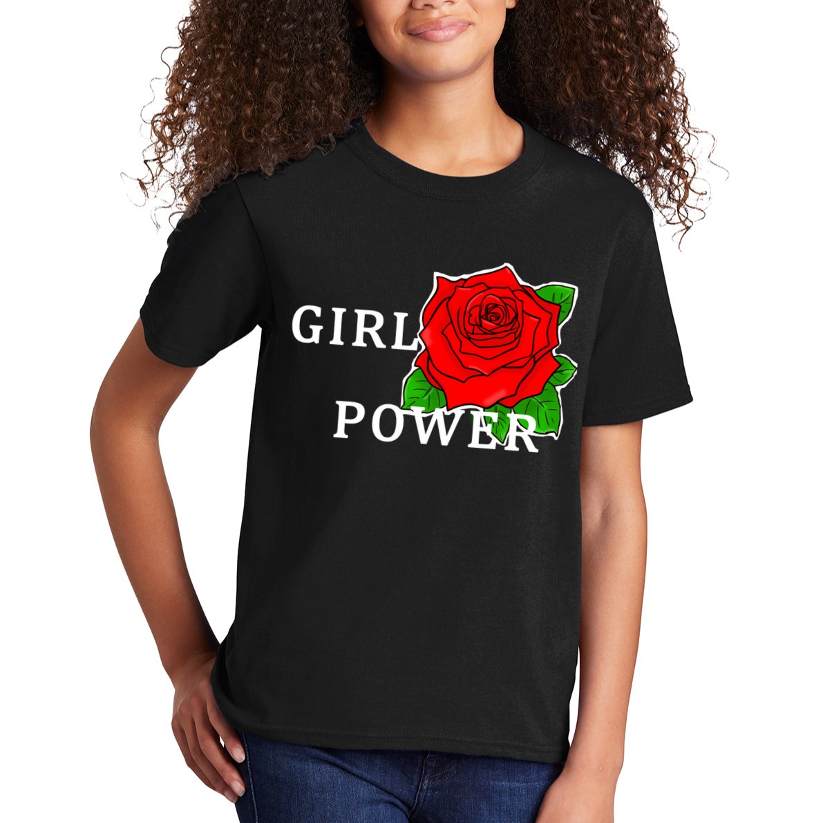 Girl Power Rose Kids T-Shirt