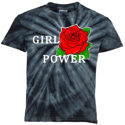 Girl Power Rose Kids Tie-Dye T-Shirt