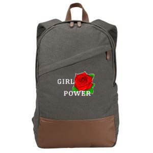 Girl Power Rose Cotton Canvas Backpack