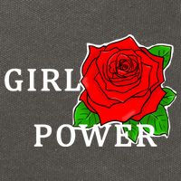 Girl Power Rose Cotton Canvas Backpack