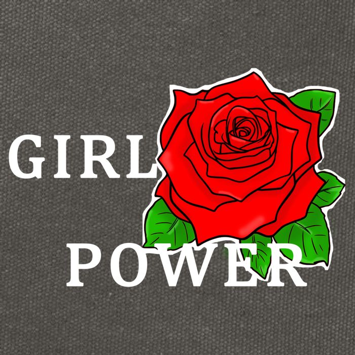 Girl Power Rose Cotton Canvas Backpack