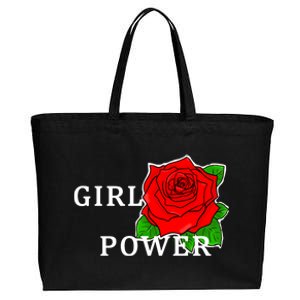 Girl Power Rose Cotton Canvas Jumbo Tote