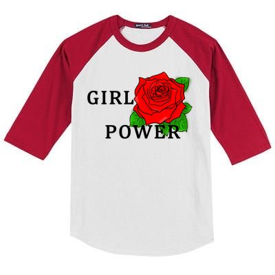 Girl Power Rose Kids Colorblock Raglan Jersey