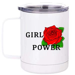 Girl Power Rose 12 oz Stainless Steel Tumbler Cup