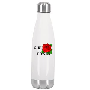 Girl Power Rose Stainless Steel Insulated Water Bottle