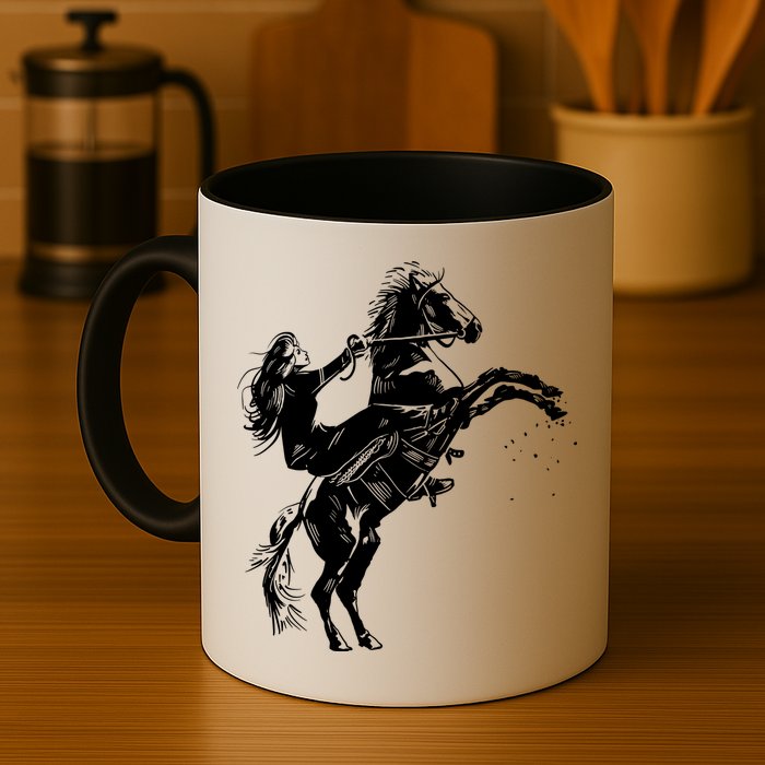Girl Riding Horse Equitation Mug