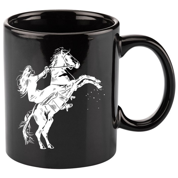 Girl Riding Horse Equitation 11oz C Handle Ceramic Mug