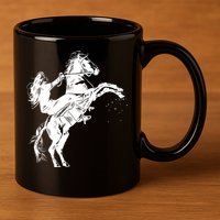 Girl Riding Horse Equitation 11oz C Handle Ceramic Mug