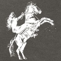 Girl Riding Horse Equitation Cotton Canvas Backpack