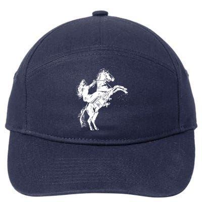 Girl Riding Horse Equitation 7-Panel Snapback Hat