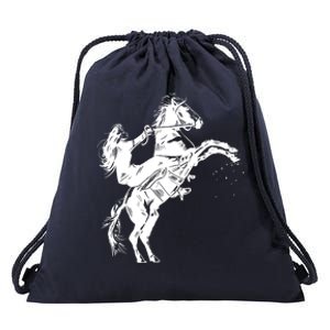 Girl Riding Horse Equitation Drawstring Bag