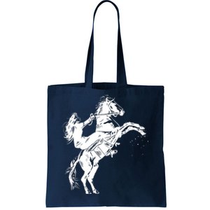 Girl Riding Horse Equitation Tote Bag