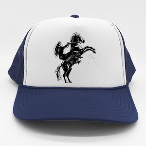 Girl Riding Horse Equitation Trucker Hat