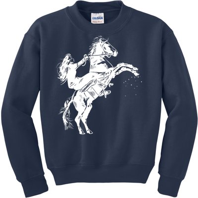 Girl Riding Horse Equitation Kids Sweatshirt