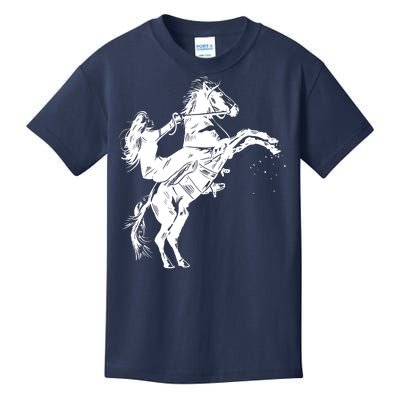 Girl Riding Horse Equitation Kids T-Shirt