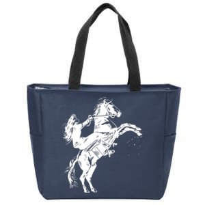 Girl Riding Horse Equitation Zip Tote Bag