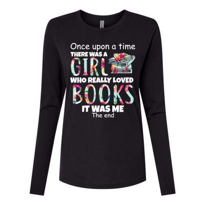 Girl Who Loves Reading Womens Cotton Relaxed Long Sleeve T-Shirt