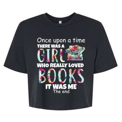 Girl Who Loves Reading Bella+Canvas Jersey Crop Tee