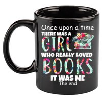 Girl Who Loves Reading 11oz C Handle Ceramic Mug