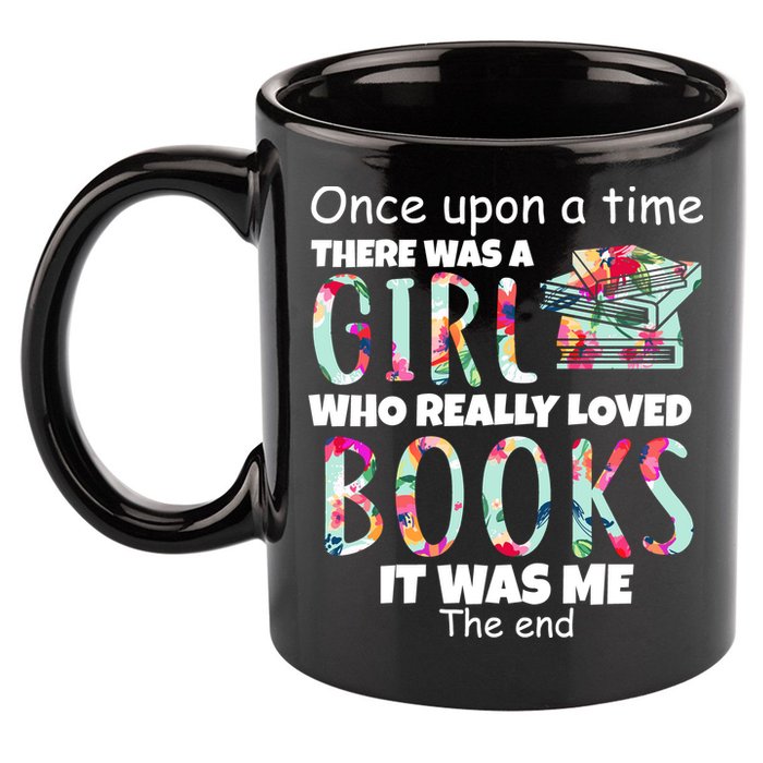 Girl Who Loves Reading 11oz C Handle Ceramic Mug