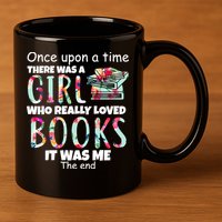 Girl Who Loves Reading 11oz C Handle Ceramic Mug