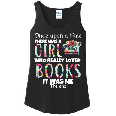 Girl Who Loves Reading Ladies Essential Tank