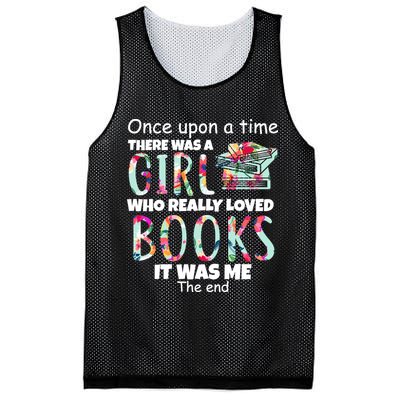 Girl Who Loves Reading Mesh Reversible Basketball Jersey Tank
