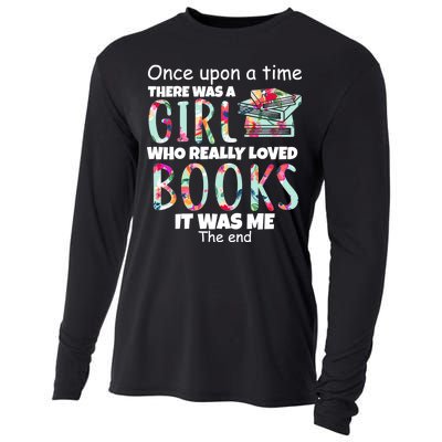 Girl Who Loves Reading Cooling Performance Long Sleeve Crew