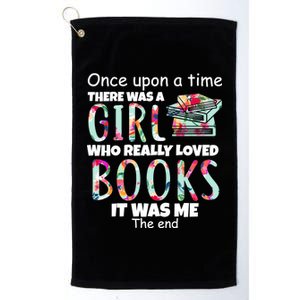 Girl Who Loves Reading Platinum Collection Golf Towel