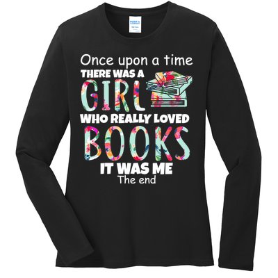 Girl Who Loves Reading Ladies Long Sleeve Shirt