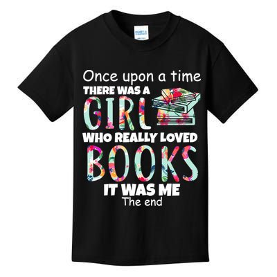 Girl Who Loves Reading Kids T-Shirt