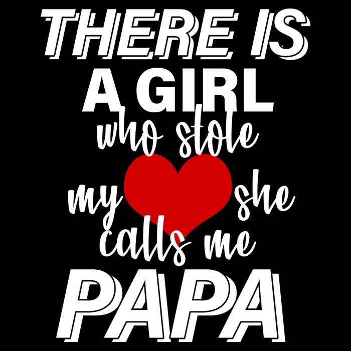 Girl Who Stole My Heat Calls Me Papa Fathers Day Cooling Performance Crew T-Shirt