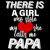 Girl Who Stole My Heat Calls Me Papa Fathers Day Flatbill Hat