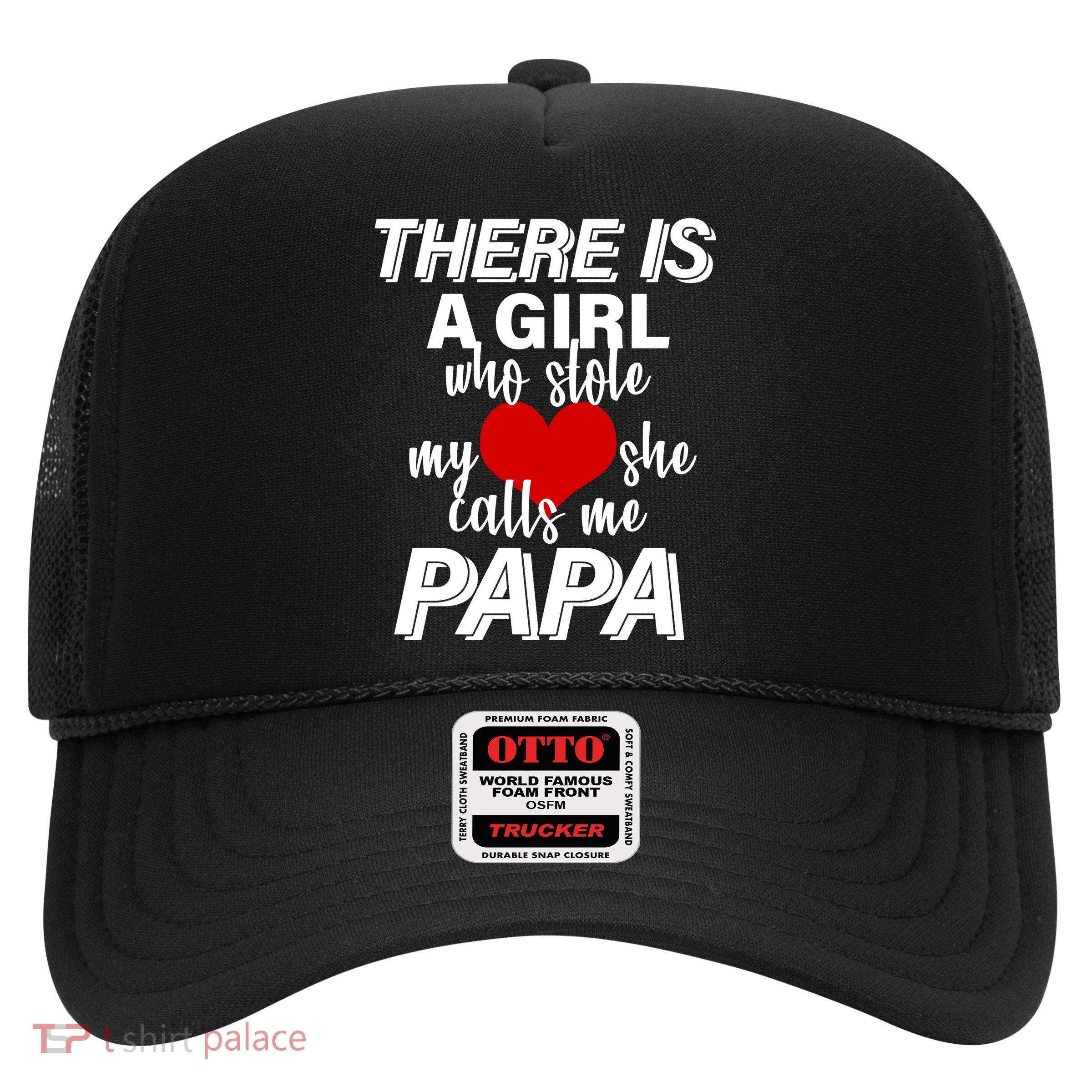 Girl Who Stole My Heat Calls Me Papa Fathers Day Trucker Hat